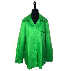 Sandro Kelly Green Trench Light Jacket Peacoat